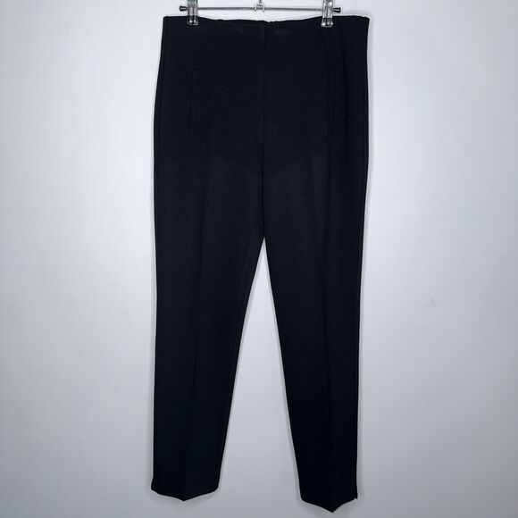 Chico’s Women’s Flat Front Pull On Ankle Pants Black Size O XS - Picture 1 of 4